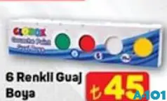 GLOBOX 6 RENKLİ GUAJ BOYA